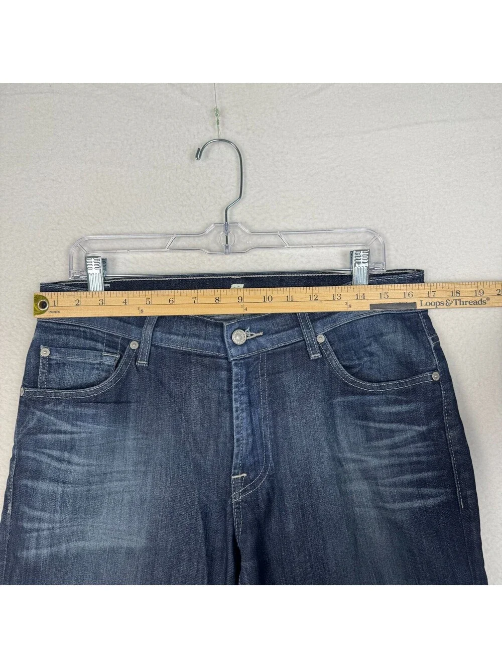 Y2K 7 For All Mankind Bootcut Mens 33x30 Dark Wash Stretch Denim Jeans 00s